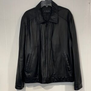 M. Julian Jacket Leather Bomber Bikercore Sporty Black Size Extra Large